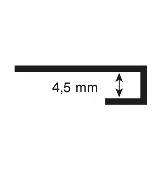 ROCKO ZAVRŠNI PROFIL CRNI - 2,80 mt