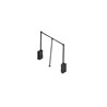 GARDEROBNI LIFT 645-930 mm - CRNI