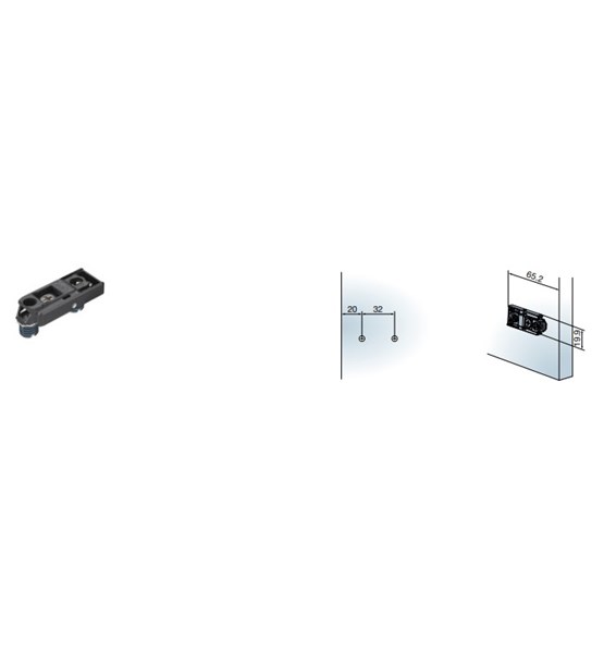 PLOČICA T-type LINEARNA PODEŠAVAJUĆA 0mm TeraBlack