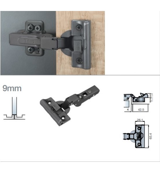 SPOJNICA TITUS T-type 9mm GLISSANDO TeraBlack