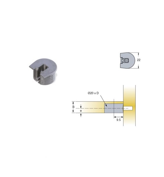 SPOJNICA WEDGEFIX SYS6 fi20mm,18/19mm, EX.V BIJELA