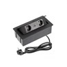 STOLNI EL.PRIKLJUČAK SOFT, 2xSCHUKO+2xUSB,CRNI