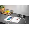 STOLNI EL.PRIKLJUČAK SOFT, 2xSCHUKO+2xUSB,CRNI