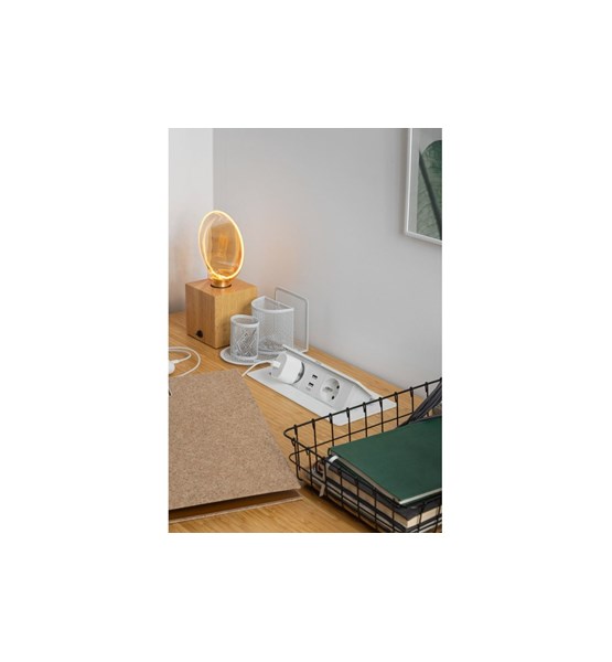 STOLNI EL.PRIKLJUČAK SOFT, 2xSCHUKO+2xUSB,ALU