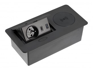 UTIČNICA AVARO PLUS CRNA 1SCH., 2USB, PUNJAČ 5W
