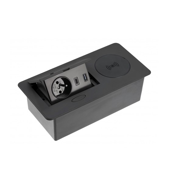 UTIČNICA AVARO PLUS CRNA 1SCH., 2USB, PUNJAČ 5W