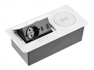 UTIČNICA AVARO PLUS BIJELI 1SCH., 2USB, PUNJAČ 5W