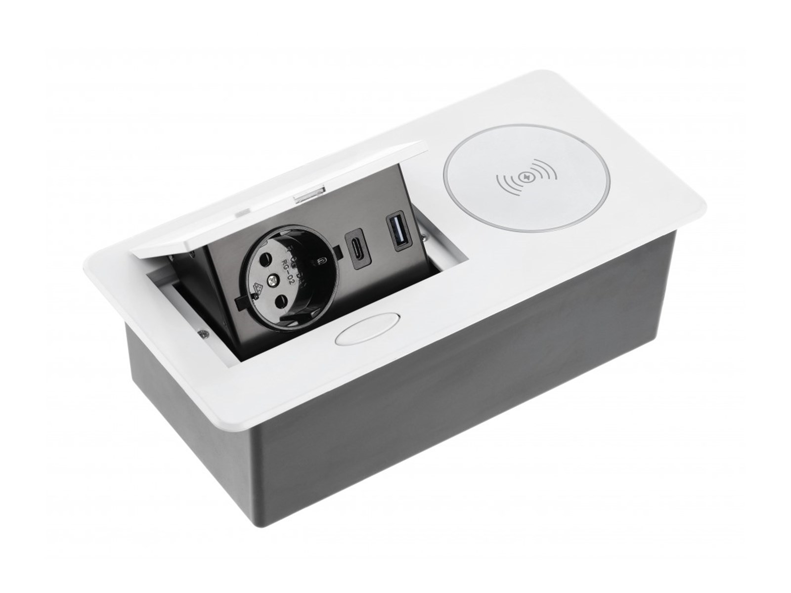 UTIČNICA AVARO PLUS BIJELI 1SCH., 2USB, PUNJAČ 5W