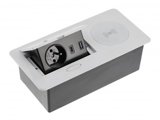 UTIČNICA AVARO PLUS SIVA 1SCH., 2USB, PUNJAČ 5W