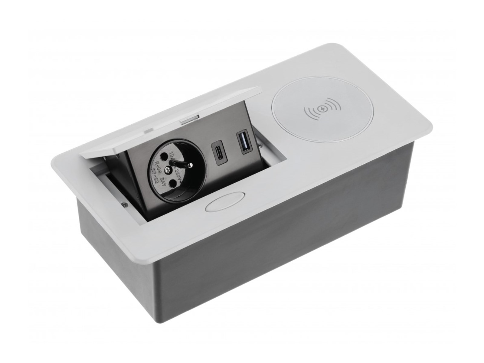 UTIČNICA AVARO PLUS SIVA 1SCH., 2USB, PUNJAČ 5W