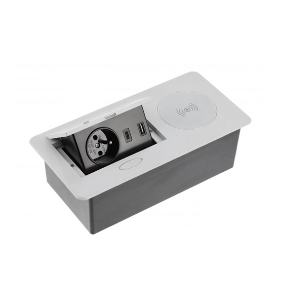 UTIČNICA AVARO PLUS SIVA 1SCH., 2USB, PUNJAČ 5W