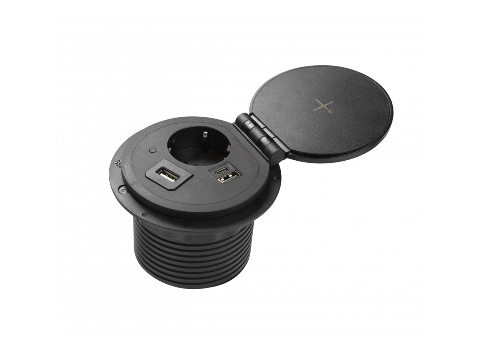UTIČNICA CHARGE PLUS CRNA 1SCH.,USB,RJ45,PUNJAČ 5W
