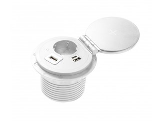 UTIČNICA CHARGE PLUS BIJE 1SCH.,USB,RJ45,PUNJAČ 5W