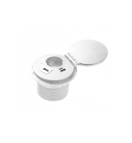 UTIČNICA CHARGE PLUS BIJE 1SCH.,USB,RJ45,PUNJAČ 5W