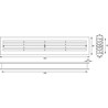 VENTILACIJSKA REŠETKA PVC BIJELA 454x90mm
