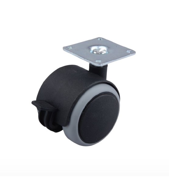 KOTAČIĆ fi40mm h60mm KOČNICA GUMA/SIVI 25kg