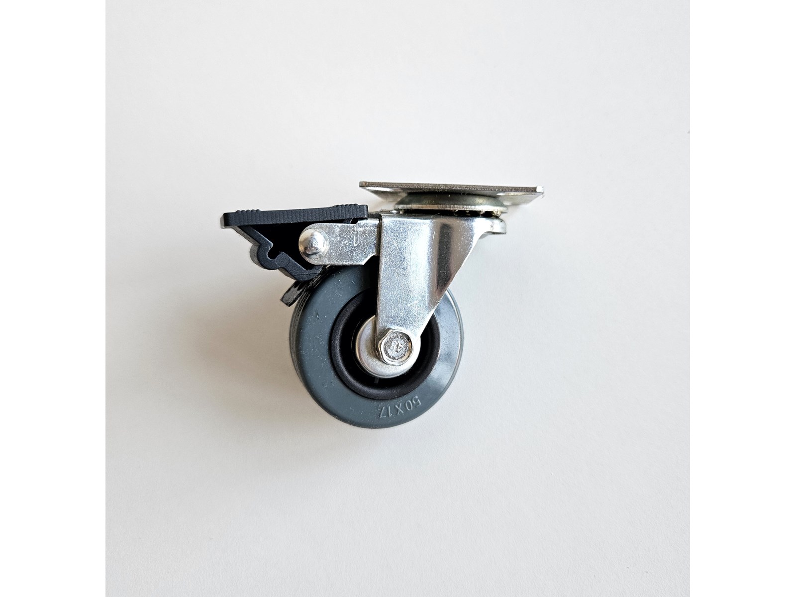 KOTAČIĆ fi50mm h70mm SIVA GUMA/MEKI